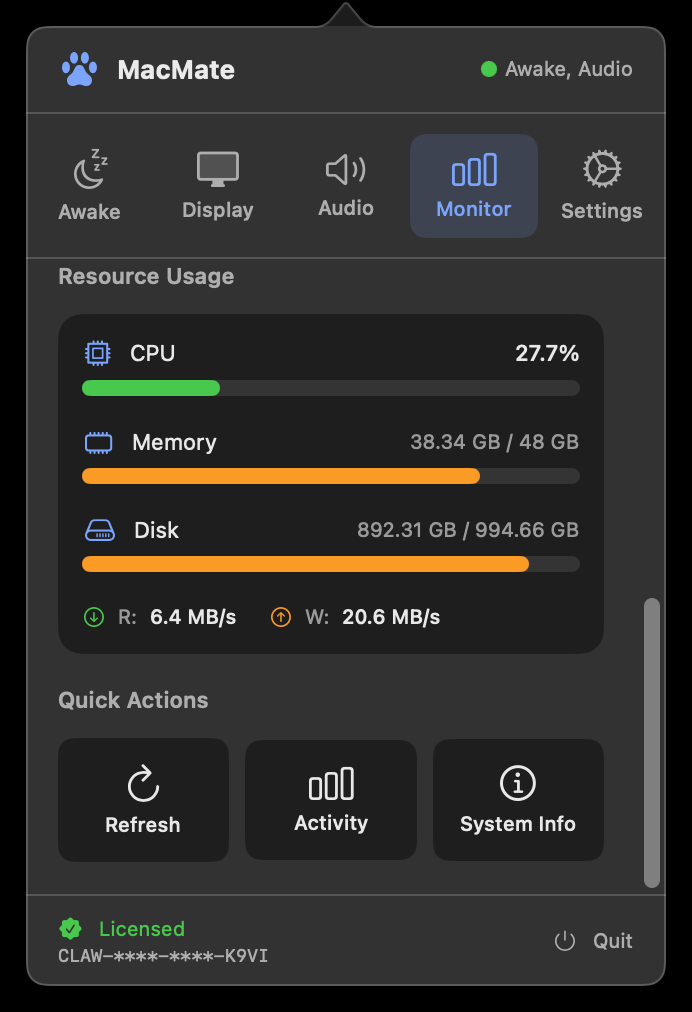 System Monitor - Resources
